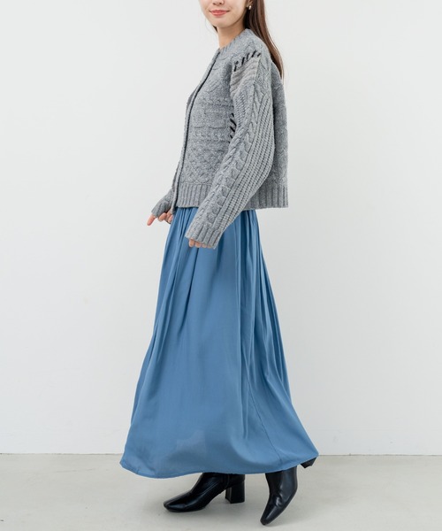 refinedworks（リファインドワークス）の「【refinedworks】消しプリーツの新鮮見えするありそうでなかったスカート（スカート・レディース・アイボリー/ブルー/ブラック・FREE）」の15枚目の写真