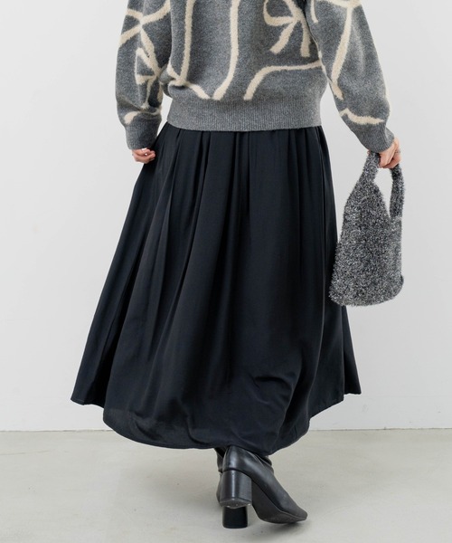 refinedworks（リファインドワークス）の「【refinedworks】消しプリーツの新鮮見えするありそうでなかったスカート（スカート・レディース・アイボリー/ブルー/ブラック・FREE）」の17枚目の写真