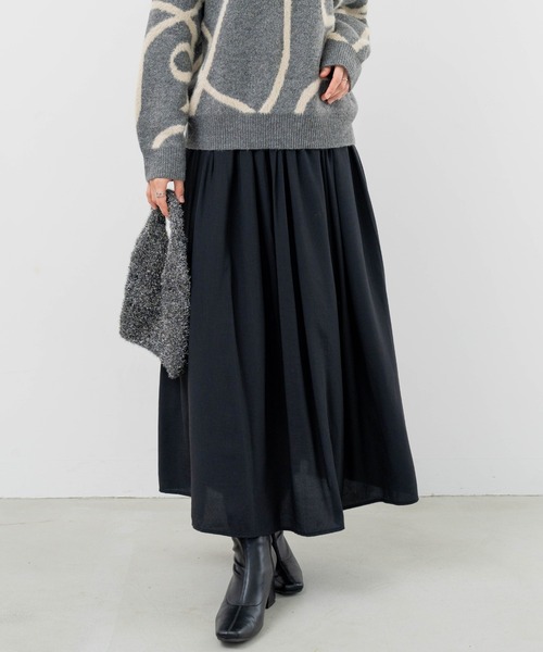 refinedworks（リファインドワークス）の「【refinedworks】消しプリーツの新鮮見えするありそうでなかったスカート（スカート・レディース・アイボリー/ブルー/ブラック・FREE）」の19枚目の写真