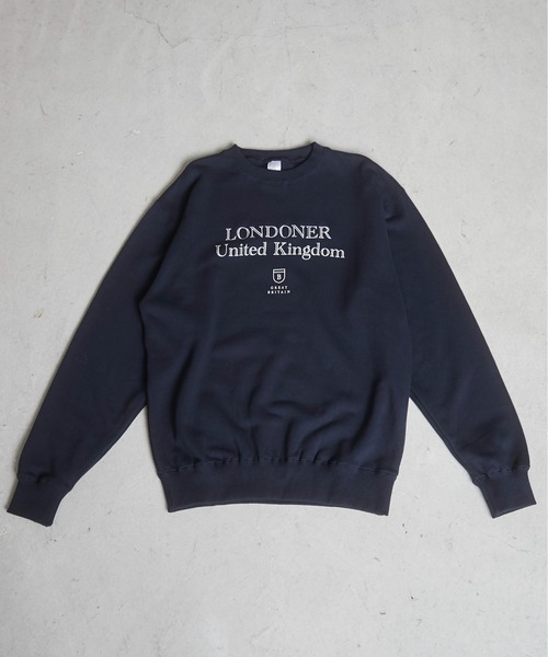 カレッジロゴ スウェット トレーナー フロッキー/刺繍