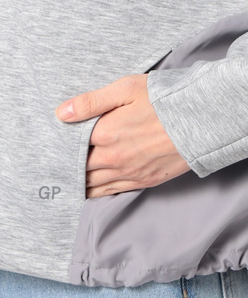 Grand PARK（グランドパーク）の「ドルマンダーツスリーブライトダンボール素材　切替ブルゾン（ブルゾン・レディース・アイボリー/杢グレー/カーキ・FREE）」の12枚目の写真