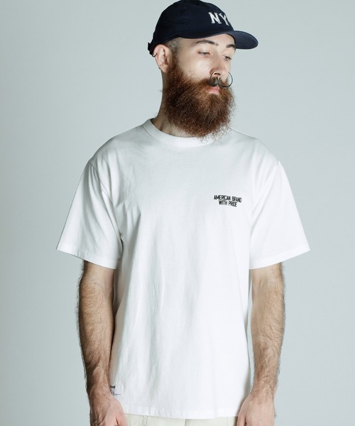 schott（ショット）の「Schott/ショット/T-SHIRT AMERICAN BRAND WITH PRIDE/Tシャツ アメリカンブランド ウィズ プライド（Tシャツ/カットソー・メンズ・ブラック/ホワイト/ネイビー・M/L/XL/2XL）」の5枚目の写真