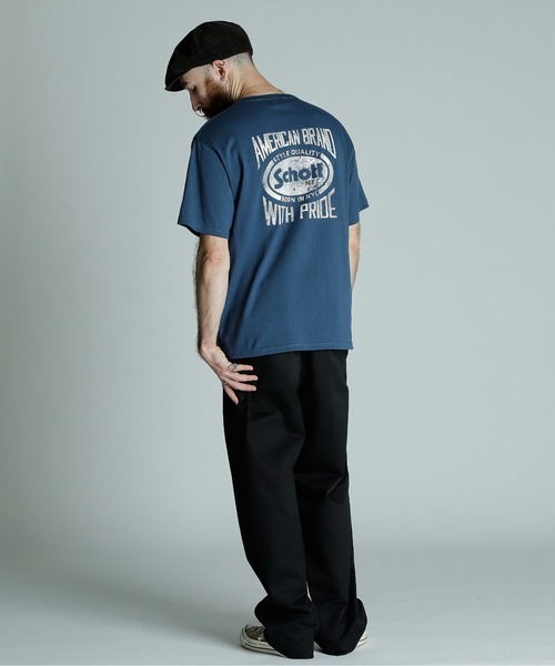 schott（ショット）の「Schott/ショット/T-SHIRT AMERICAN BRAND WITH PRIDE/Tシャツ アメリカンブランド ウィズ プライド（Tシャツ/カットソー・メンズ・ブラック/ホワイト/ネイビー・M/L/XL/2XL）」の16枚目の写真