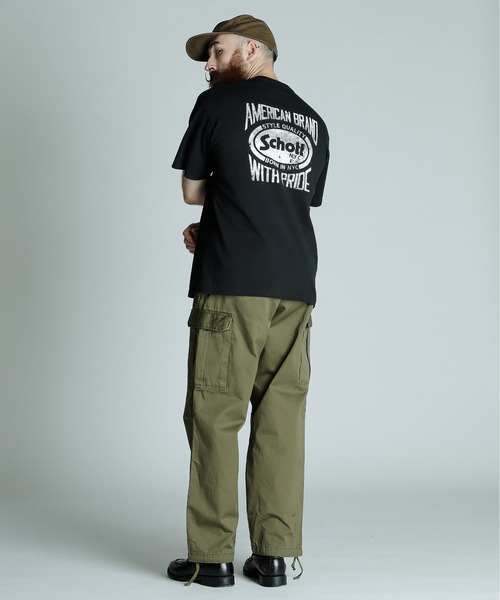 schott（ショット）の「Schott/ショット/T-SHIRT AMERICAN BRAND WITH PRIDE/Tシャツ アメリカンブランド ウィズ プライド（Tシャツ/カットソー・メンズ・ブラック/ホワイト/ネイビー・M/L/XL/2XL）」の18枚目の写真