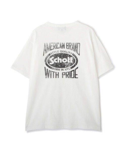 schott（ショット）の「Schott/ショット/T-SHIRT AMERICAN BRAND WITH PRIDE/Tシャツ アメリカンブランド ウィズ プライド（Tシャツ/カットソー・メンズ・ブラック/ホワイト/ネイビー・M/L/XL/2XL）」の21枚目の写真