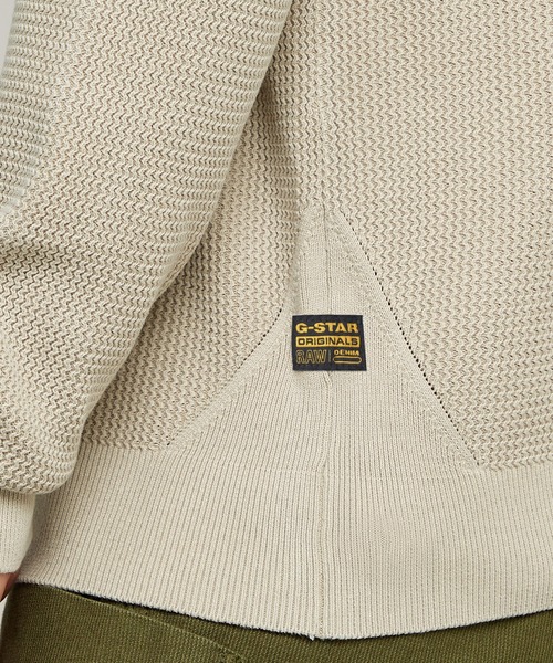 セール】SERRATED KNITTED SWEATER/デザイン編みコットンニット