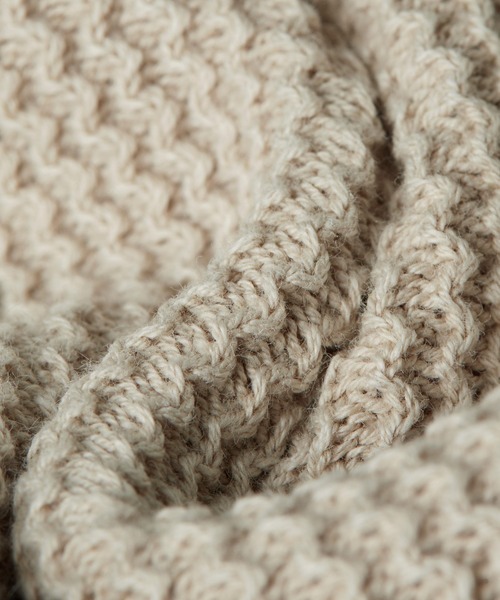 セール】SERRATED KNITTED SWEATER/デザイン編みコットンニット