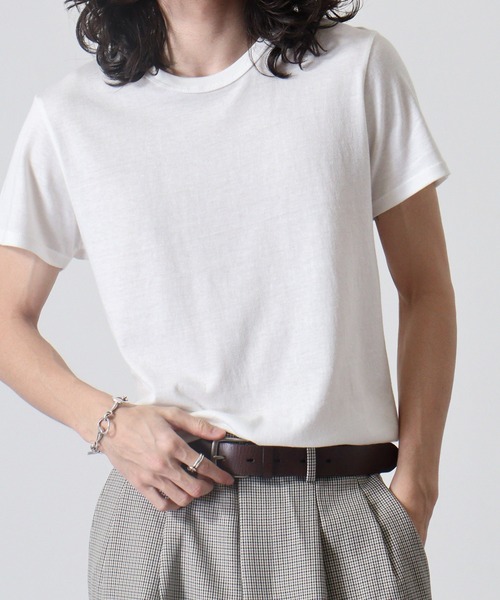 TRUSS（トラス）の「TRUSS ﾄﾗｲﾌﾞﾚﾝﾄﾞTｼｬﾂ（Tシャツ/カットソー・メンズ・ブラック/オフホワイト/グリーン/レッド/ブラウン/ピンク/ブルー/ヘザーグレー/スミクロ/イエロー/ブルー系/オレンジ/パープル/ネイビー/オートミール・XS/XL/L/S/M）」の2枚目の写真