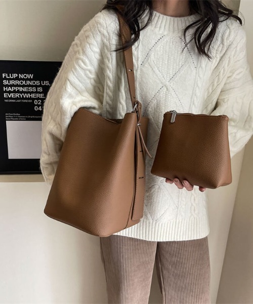 ポーチ付2WAYバケットワンショルダーバッグ（ショルダーバッグ）｜L