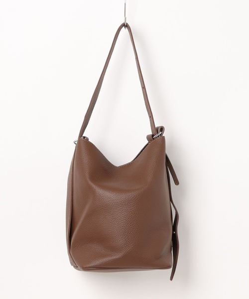 L LABEL(エルラベル)の「ポーチ付2WAYバケットワンショルダーバッグ(ショルダーバッグ・レディース・ブラック/ベージュ/ブラウン/オフホワイト/グレー・FREE)」の21枚目の写真