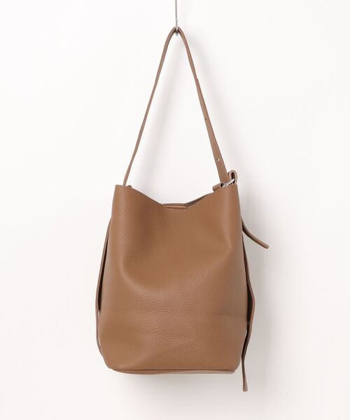 L LABEL(エルラベル)の「ポーチ付2WAYバケットワンショルダーバッグ(ショルダーバッグ・レディース・ブラック/ベージュ/ブラウン/オフホワイト/グレー・FREE)」の14枚目の写真