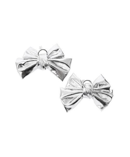 Narcissus（ナルシス）の「【Narcissus】メタリックリボンピアス（ピアス（両耳用）・レディース・ブラック/シルバー・FREE）」の9枚目の写真