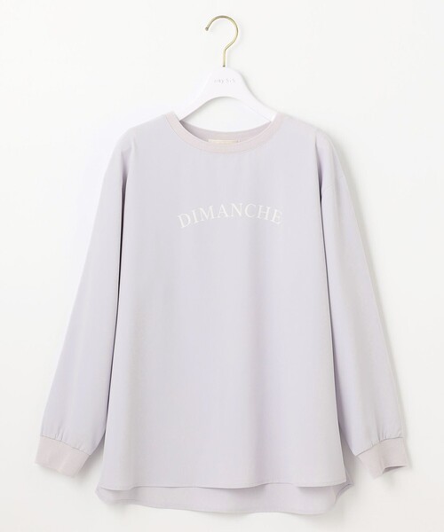 ANY SIS（エニィスィス）の「【洗える】2wayストレッチジョーゼットロゴ ロンT（Tシャツ/カットソー・レディース・ホワイト系1/ライラック系1/ライラック系/ホワイト系・0）」の6枚目の写真