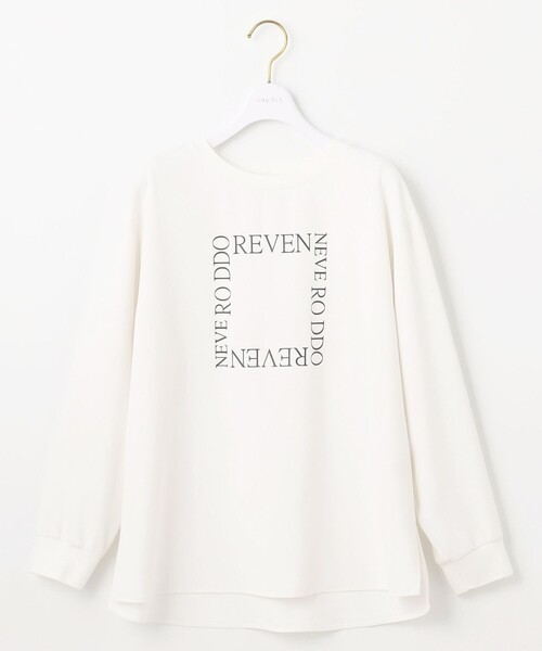 ANY SIS（エニィスィス）の「【洗える】2wayストレッチジョーゼットロゴ ロンT（Tシャツ/カットソー・レディース・ホワイト系1/ライラック系1/ライラック系/ホワイト系・0）」の7枚目の写真