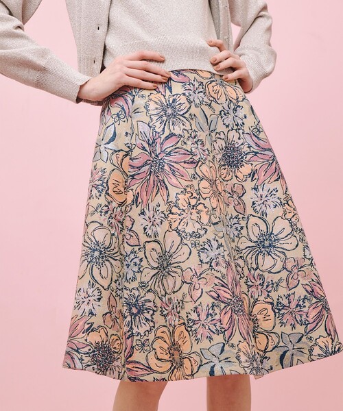 LOULOU WILLOUGHBY MALHIA KENT ハートスカート LOULOU WILLOUGHBY】シルキーダブルクロススカート|allureville