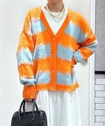 Grunge Border Knit カーディガン