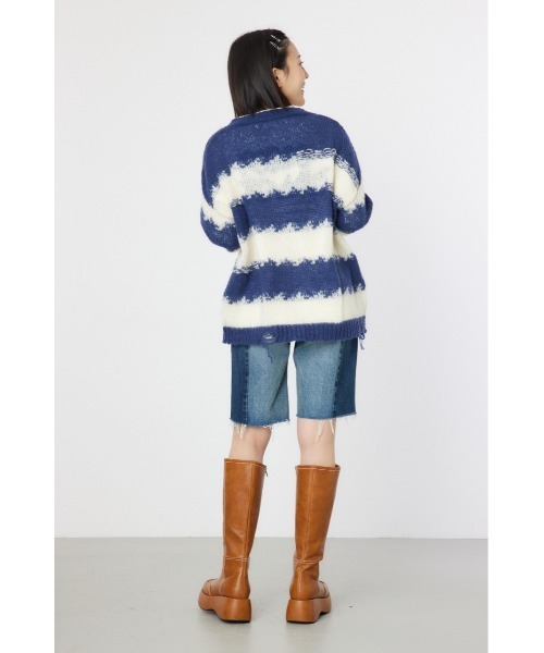 RODEO CROWNS WIDE BOWL(ロデオクラウンズワイドボウル)の「Grunge Border Knit カーディガン(カーディガン/ボレロ・レディース・オレンジ系その他/ピンク系その他/ブルー系その他3・FREE)」の15枚目の写真