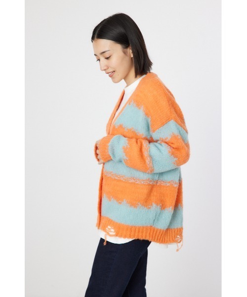 RODEO CROWNS WIDE BOWL(ロデオクラウンズワイドボウル)の「Grunge Border Knit カーディガン(カーディガン/ボレロ・レディース・オレンジ系その他/ピンク系その他/ブルー系その他3・FREE)」の17枚目の写真