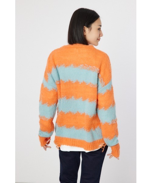 RODEO CROWNS WIDE BOWL(ロデオクラウンズワイドボウル)の「Grunge Border Knit カーディガン(カーディガン/ボレロ・レディース・オレンジ系その他/ピンク系その他/ブルー系その他3・FREE)」の18枚目の写真
