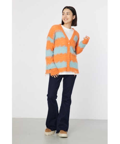 RODEO CROWNS WIDE BOWL(ロデオクラウンズワイドボウル)の「Grunge Border Knit カーディガン(カーディガン/ボレロ・レディース・オレンジ系その他/ピンク系その他/ブルー系その他3・FREE)」の19枚目の写真