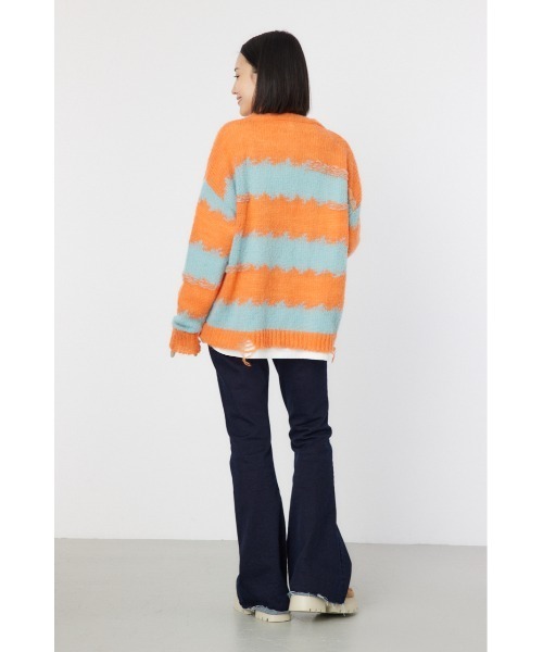 RODEO CROWNS WIDE BOWL(ロデオクラウンズワイドボウル)の「Grunge Border Knit カーディガン(カーディガン/ボレロ・レディース・オレンジ系その他/ピンク系その他/ブルー系その他3・FREE)」の20枚目の写真