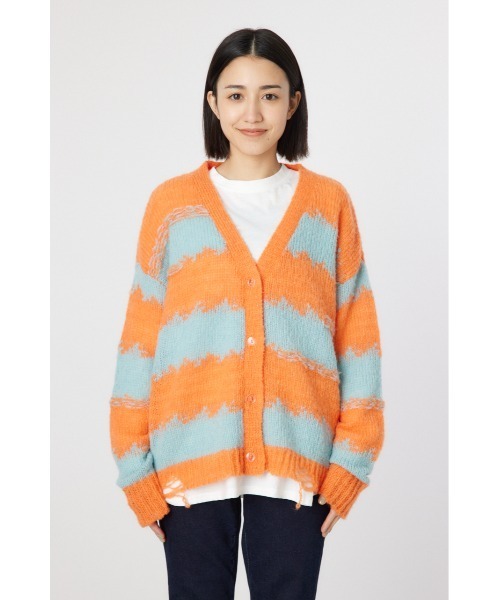 RODEO CROWNS WIDE BOWL(ロデオクラウンズワイドボウル)の「Grunge Border Knit カーディガン(カーディガン/ボレロ・レディース・オレンジ系その他/ピンク系その他/ブルー系その他3・FREE)」の21枚目の写真