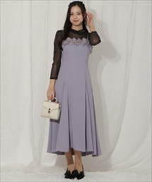 WILLSELECTION | フラワーキャミワンピース×シアーラメトップス(ドレス)