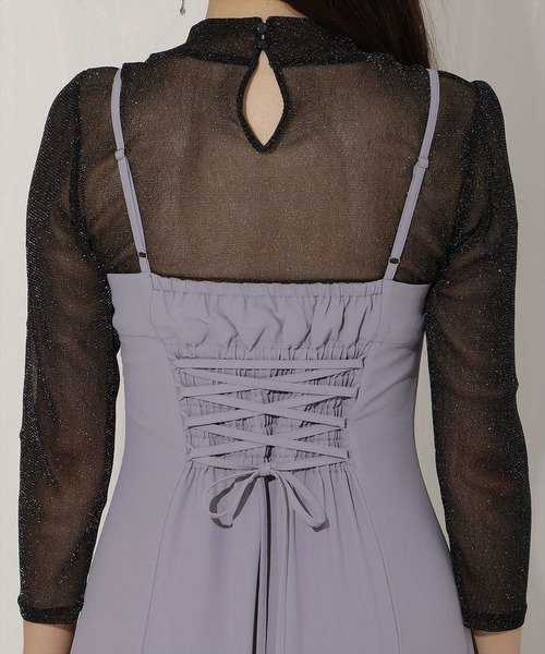 WILLSELECTION(ウィルセレクション)の「フラワーキャミワンピース×シアーラメトップス(ドレス・レディース・ブルー/ブラック/ベージュ・FREE)」の18枚目の写真