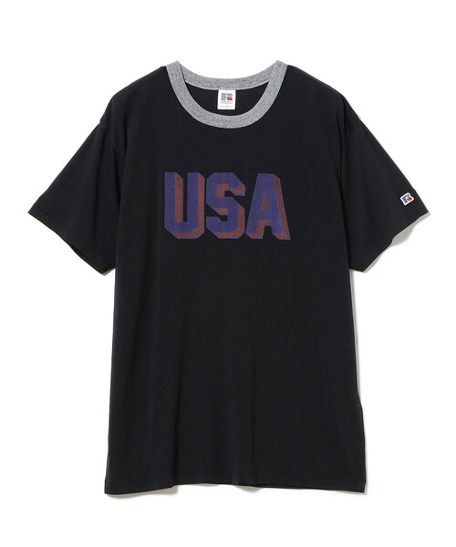 Russell Athletic（ラッセルアスレティック）の「【別注】RUSSELL ATHLETIC / リンガー Tシャツ（Tシャツ/カットソー・メンズ・ホワイト/ライトグレー/ブラック・S/M/L/XL）」の20枚目の写真