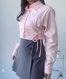 AS KNOW AS plus | ●サイドリボンタックシャツ(シャツ/ブラウス)