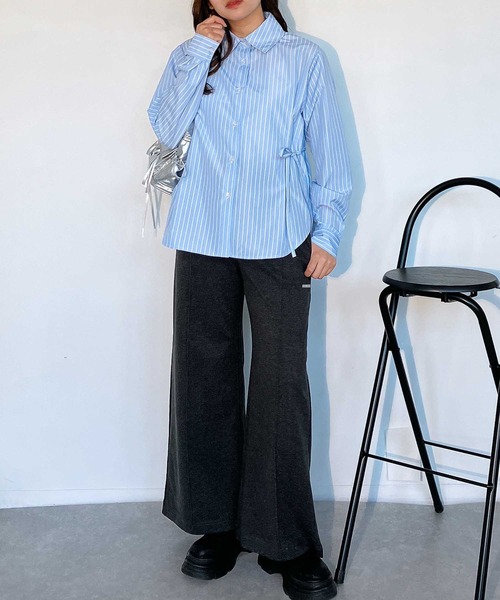 AS KNOW AS plus（アズノゥアズプラス）の「●サイドリボンタックシャツ（シャツ/ブラウス・レディース・ブルー系/ピンク/オフホワイト・FREE）」の9枚目の写真