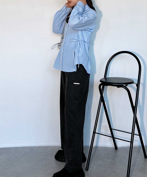 AS KNOW AS plus（アズノゥアズプラス）の「●サイドリボンタックシャツ（シャツ/ブラウス・レディース・ブルー系/ピンク/オフホワイト・FREE）」の10枚目の写真