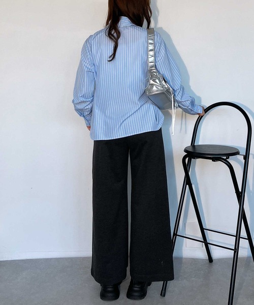 AS KNOW AS plus（アズノゥアズプラス）の「●サイドリボンタックシャツ（シャツ/ブラウス・レディース・ブルー系/ピンク/オフホワイト・FREE）」の11枚目の写真