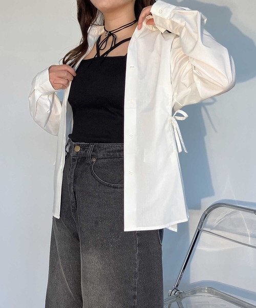 AS KNOW AS plus（アズノゥアズプラス）の「●サイドリボンタックシャツ（シャツ/ブラウス・レディース・ブルー系/ピンク/オフホワイト・FREE）」の15枚目の写真