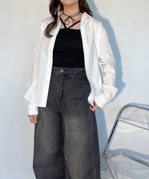 AS KNOW AS plus（アズノゥアズプラス）の「●サイドリボンタックシャツ（シャツ/ブラウス・レディース・ブルー系/ピンク/オフホワイト・FREE）」の16枚目の写真