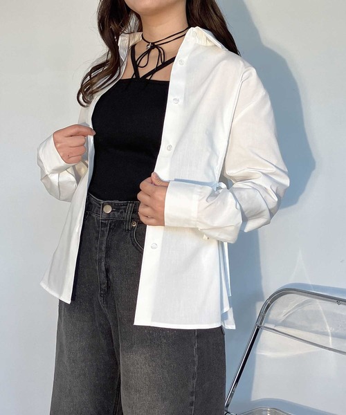 AS KNOW AS plus（アズノゥアズプラス）の「●サイドリボンタックシャツ（シャツ/ブラウス・レディース・ブルー系/ピンク/オフホワイト・FREE）」の17枚目の写真