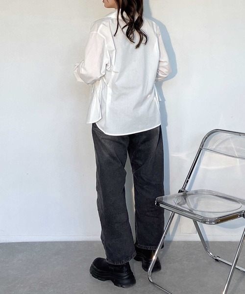 AS KNOW AS plus（アズノゥアズプラス）の「●サイドリボンタックシャツ（シャツ/ブラウス・レディース・ブルー系/ピンク/オフホワイト・FREE）」の19枚目の写真
