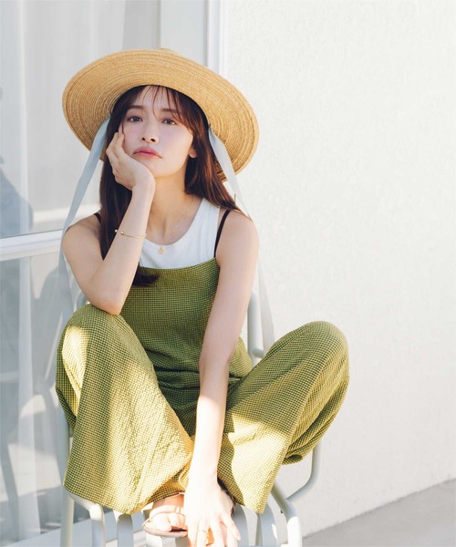 titivate（ティティベイト）の「バックデザインルーズキャミソールオールインワン（つなぎ/オールインワン・レディース・ブラック/グリーン/ダークブラウン・SP/S/M/MT/L）」の16枚目の写真