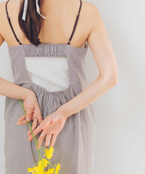 titivate（ティティベイト）の「バックデザインルーズキャミソールオールインワン（つなぎ/オールインワン・レディース・ブラック/グリーン/ダークブラウン・SP/S/M/MT/L）」の9枚目の写真