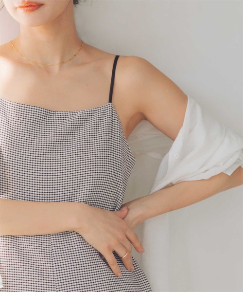 titivate（ティティベイト）の「バックデザインルーズキャミソールオールインワン（つなぎ/オールインワン・レディース・ブラック/グリーン/ダークブラウン・SP/S/M/MT/L）」の10枚目の写真