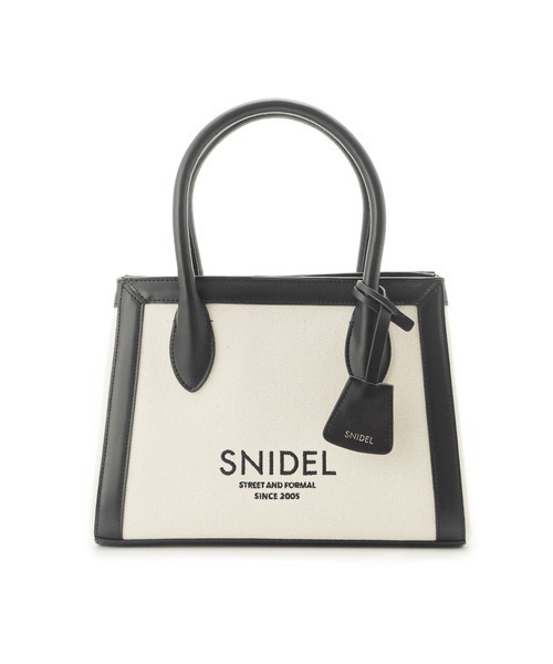 SNIDEL(スナイデル)の「キャンバスロゴバッグ(トートバッグ・レディース・アイボリー/ブラック/ピンクベージュ/ブルー・FREE)」の6枚目の写真