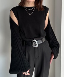 袖ボリュームレイヤードニット【ZOZOTOWN限定アイテム】
