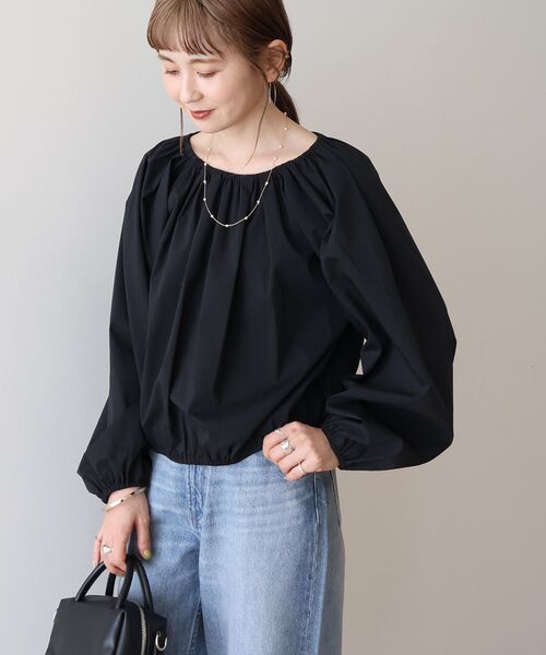 AMERICAN HOLIC(アメリカンホリック)の「イージーケアオフショルダーギャザーブラウス(シャツ/ブラウス・レディース・オフホワイト/ブラック/イエロー・M/L)」の17枚目の写真