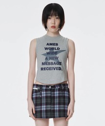 AMESWORLDWIDE | A'GEM/9 × .kom 『AMESWORLDWIDE/アメスワールドワイド』 ROUND HEM SLEEVELESS TEE/ラウンドヘムスリーブレスTEE(Tシャツ/カットソー)