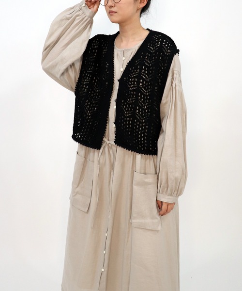 haupia(ハウピア)の「着こなし自由なポケットワンピース【ワンピース】(シャツワンピース・レディース・チャコールグレー/オフホワイト/ベージュ/ラベンダー・MEDIUM)」の9枚目の写真