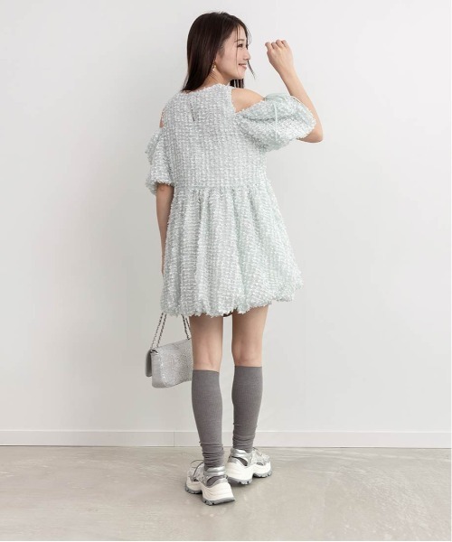 RANDA（ランダ）の「シアーフラワーオープンデザインスニーカー（スニーカー・レディース・ホワイト/ブラック/シルバー・L/M/S/LL）」の9枚目の写真