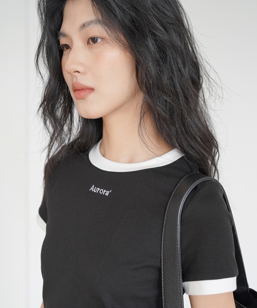 ワンピース ar09 配色Tシャツワンピース EM25s009【EIGHTHMONTH】（ワンピース