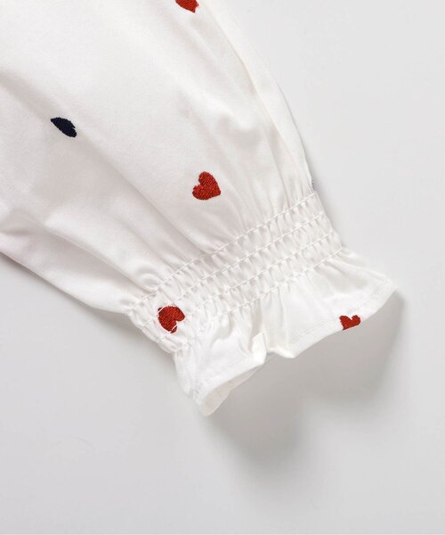 apres les cours（アプレレクール）の「【ジュニア対応】ハート刺繍ティアードチュニック（チュニック・キッズ・アイボリー/ストライプ・120/80/130/140/90/100/110）」の14枚目の写真