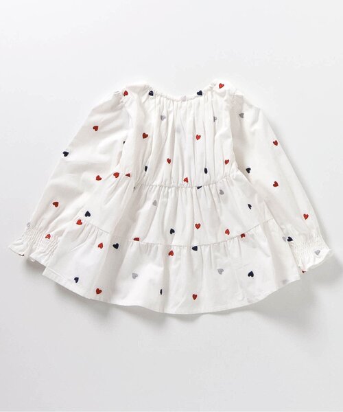 セール】【ジュニア対応】ハート刺繍ティアードチュニック（チュニック