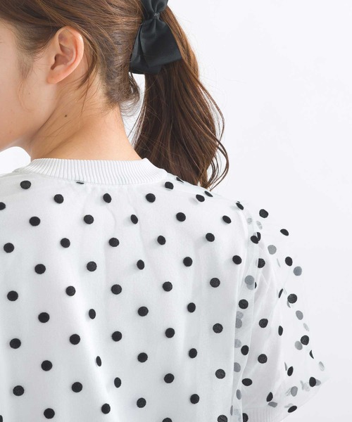 PICCIN PERLA（ピッチンペルラ）の「チュールドットニット（ニット/セーター・レディース・オフホワイト/ブラック・M）」の21枚目の写真